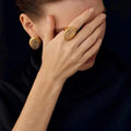 Oval Citrine Gold Ring [5B62F45T]