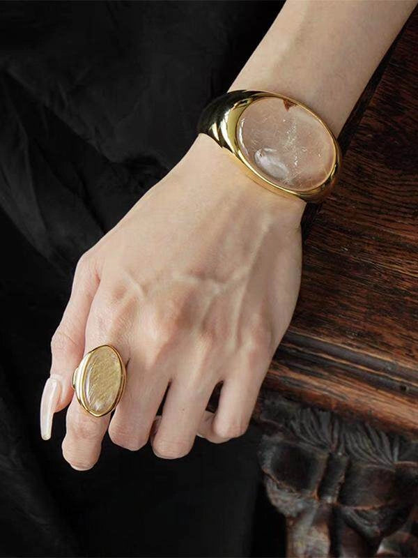 Oval Citrine Gold Ring [5ELZQIWI]