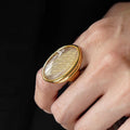 Oval Citrine Gold Ring [O6OAAFZ8]