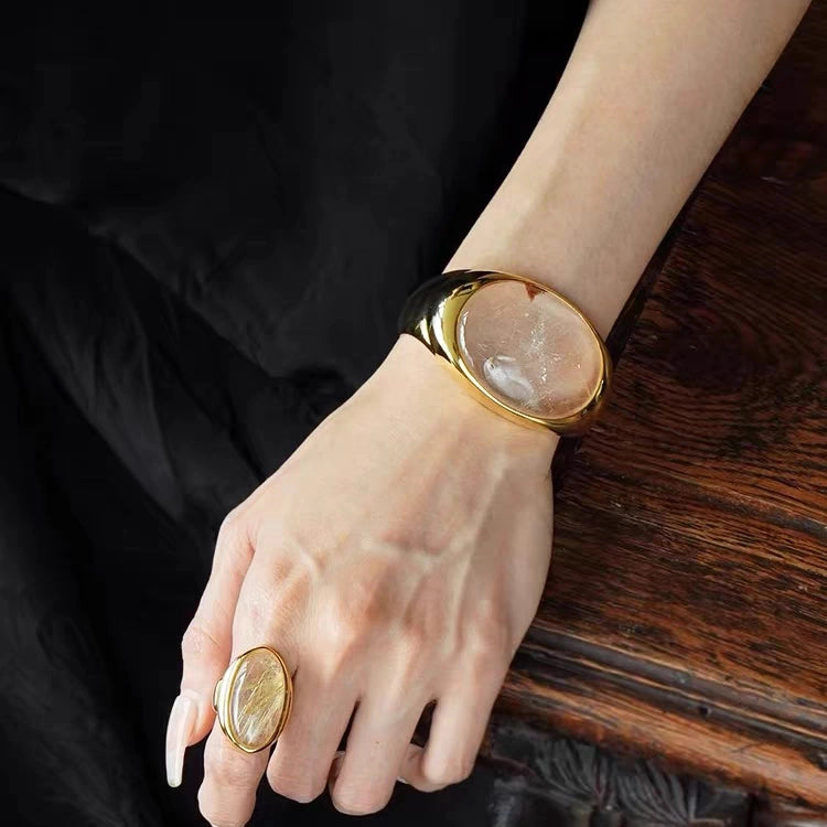 Oval Citrine Gold Ring [FHI2EWDN]