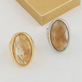 Oval Citrine Gold Ring [D2RZPU8O]