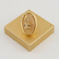 Oval Citrine Gold Ring [PYIQVV08]