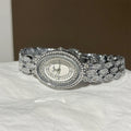 Oval Crystal Embellished Bracelet Watch [IG2DIQIH]