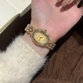 Oval Crystal Embellished Bracelet Watch [42J78UBL]
