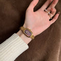 Oval Dial Minimalist Bracelet Watch [XKLC1Q61]