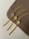 Oval Mother-of-Pearl Bracelet Watch [MR3R8O81]