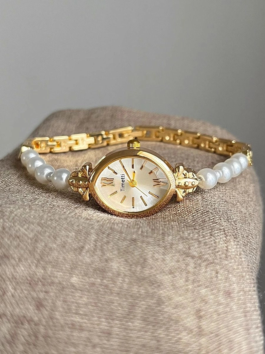 Oval Pearl Bracelet Watch [AAXBKP9J]