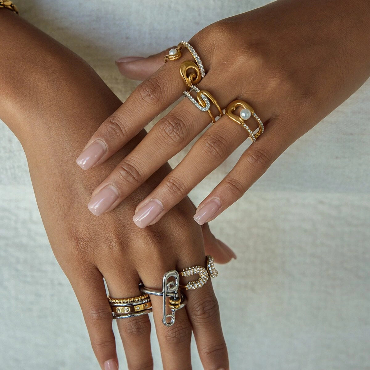 Paperclip Link Gold Ring [WP6784KL]