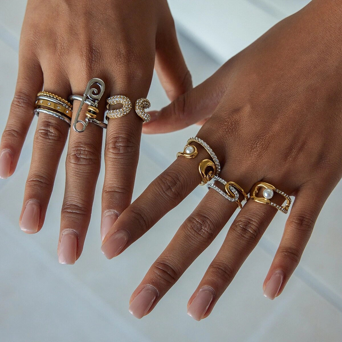 Paperclip Link Gold Ring [LYB54GJG]