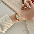 Parnika Gold Rectangle Watch [IUNT99GS]