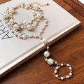 Pearl and Chain Layered Anklet [4DC0RE6O]