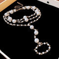 Pearl and Chain Layered Anklet [DKJWR5Q4]