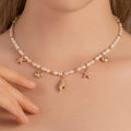 Pearl and Conch Shell Pendant Necklace [PXCE6VZT]