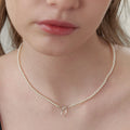 Pearl Bow Pendant Necklace [9SRVV34V]