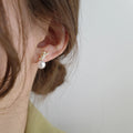 Pearl Bowknot Stud Earrings [FB2TO84W]