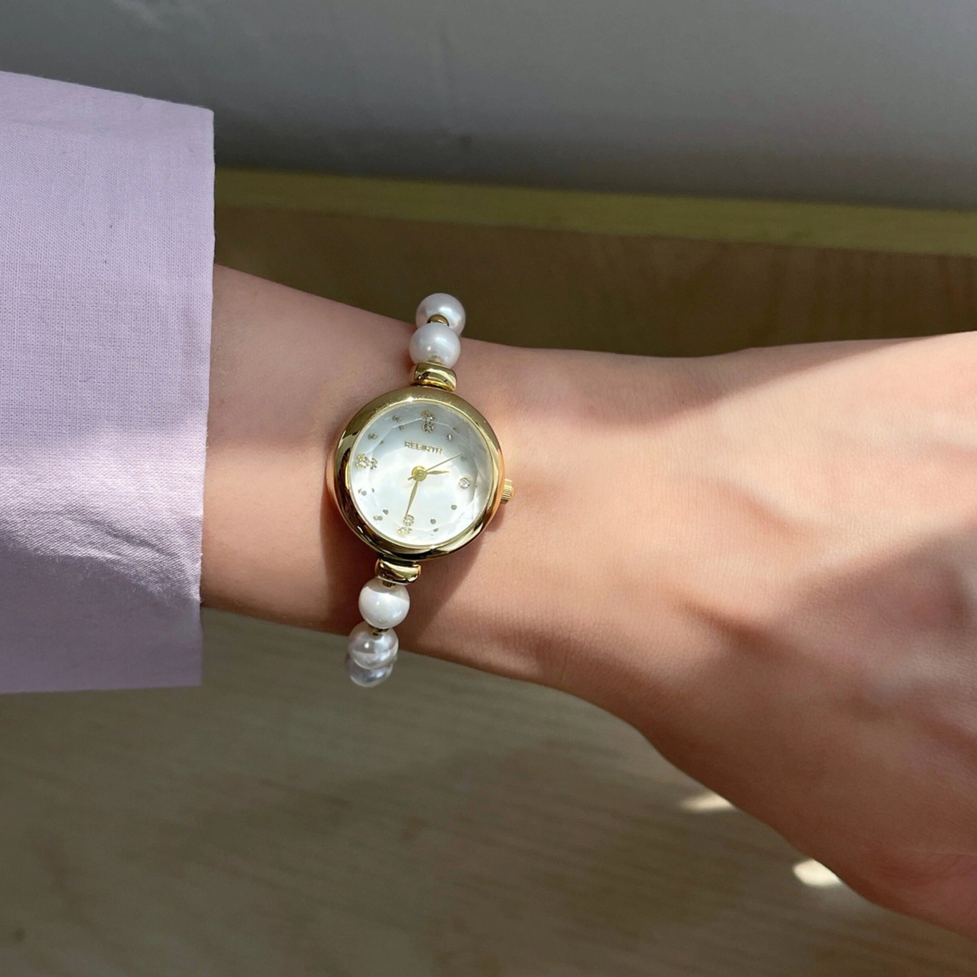Pearl Bracelet Watch [6PCUP089]
