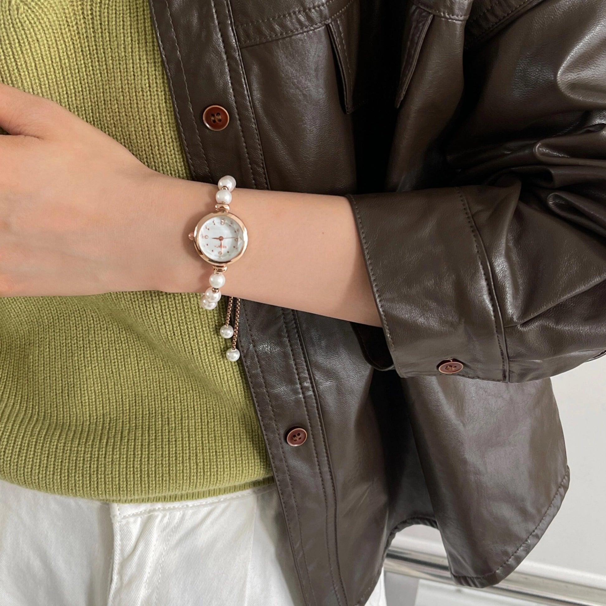 Pearl Bracelet Watch [1PWCZ6DO]
