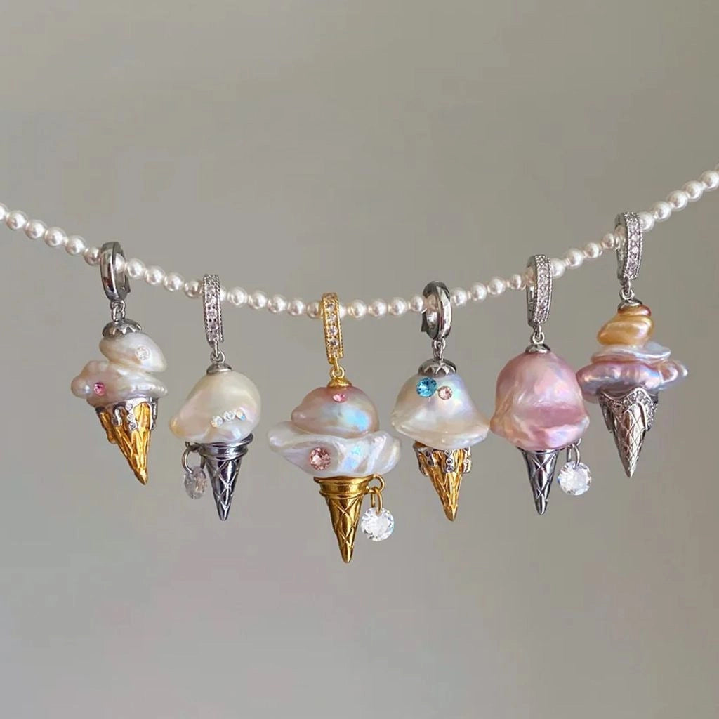 Pearl Chain Ice Cream Necklace [CAHHVXVU]