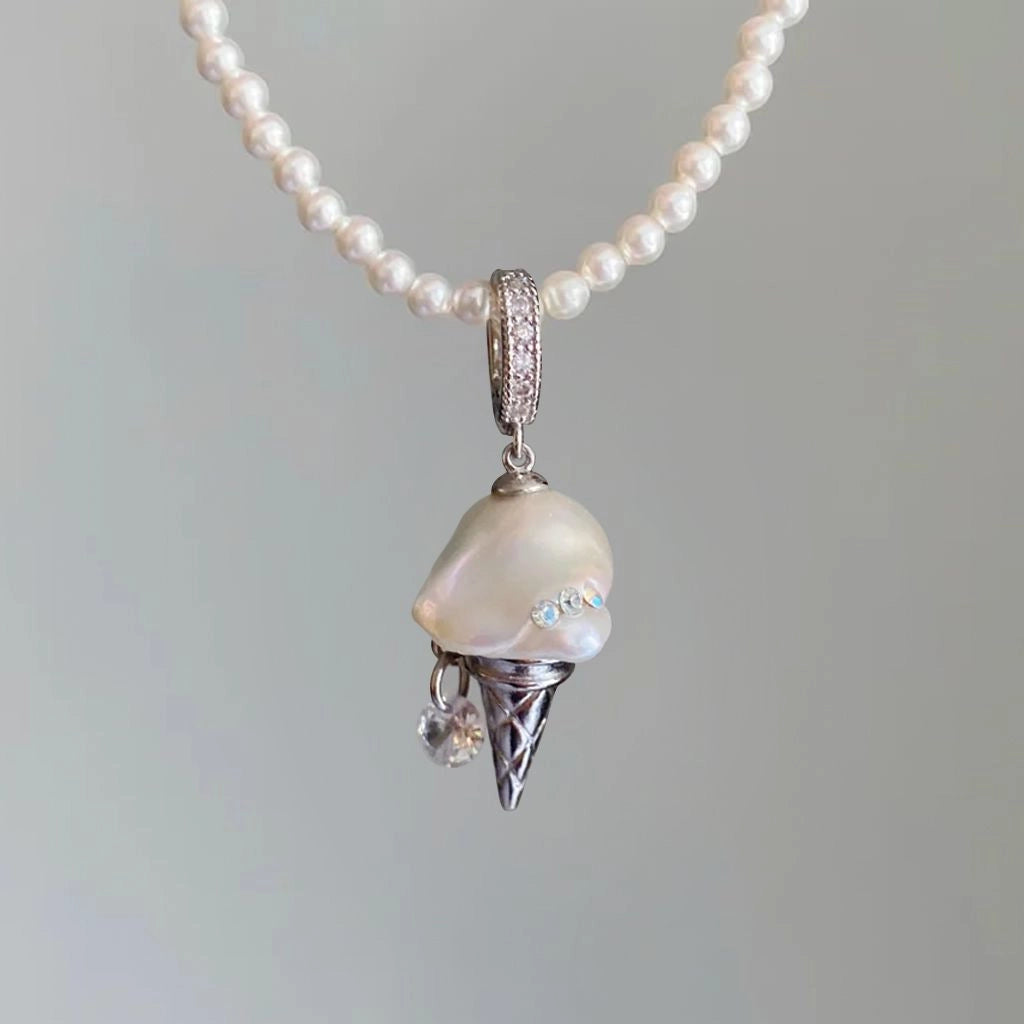 Pearl Chain Ice Cream Necklace [HDHQCGZ7]