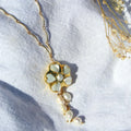 Pearl Flower Pendant Necklace [27W7WYPP]