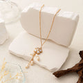 Pearl Flower Pendant Necklace [T1UHZCQG]