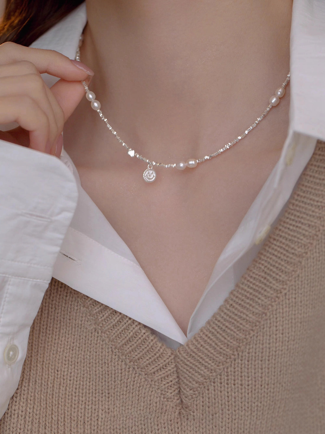 Pearl Heart Pendant Necklace [GZFGM667]