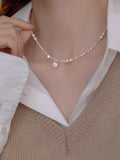 Pearl Heart Pendant Necklace [GZFGM667]