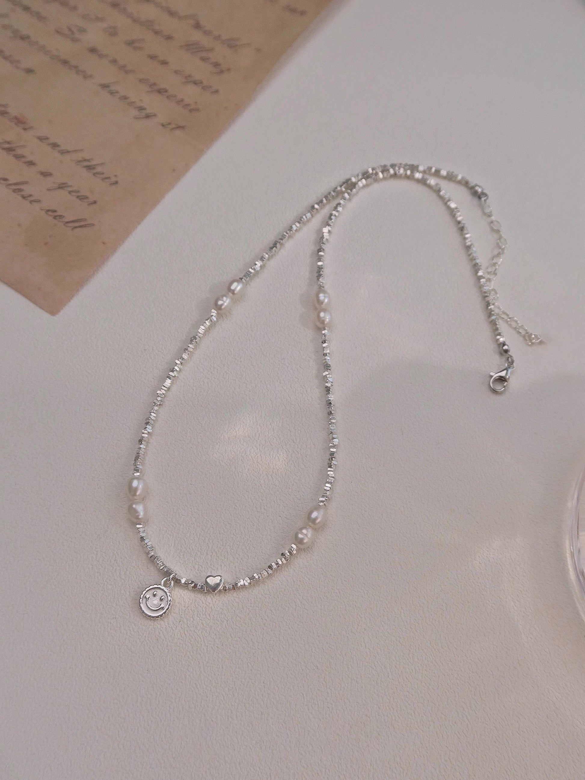Pearl Heart Pendant Necklace [31BO7HFN]