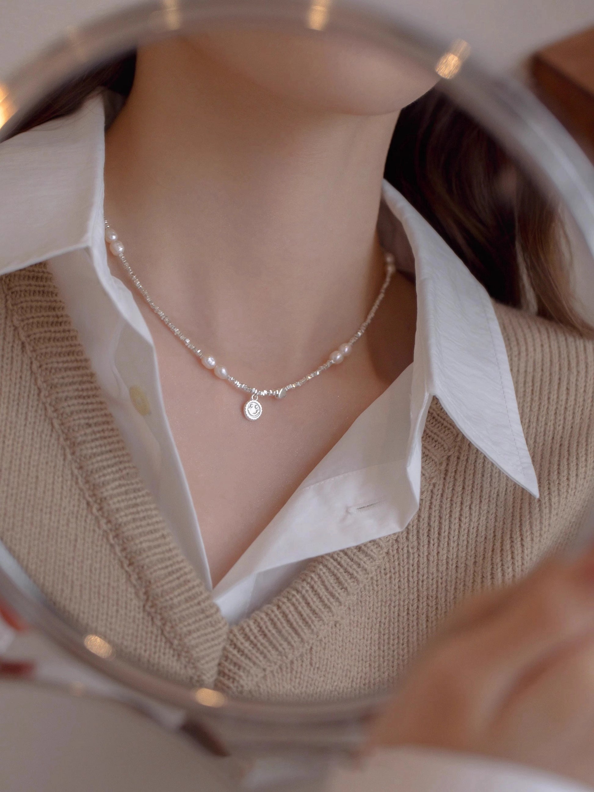 Pearl Heart Pendant Necklace [KTB4NUK5]
