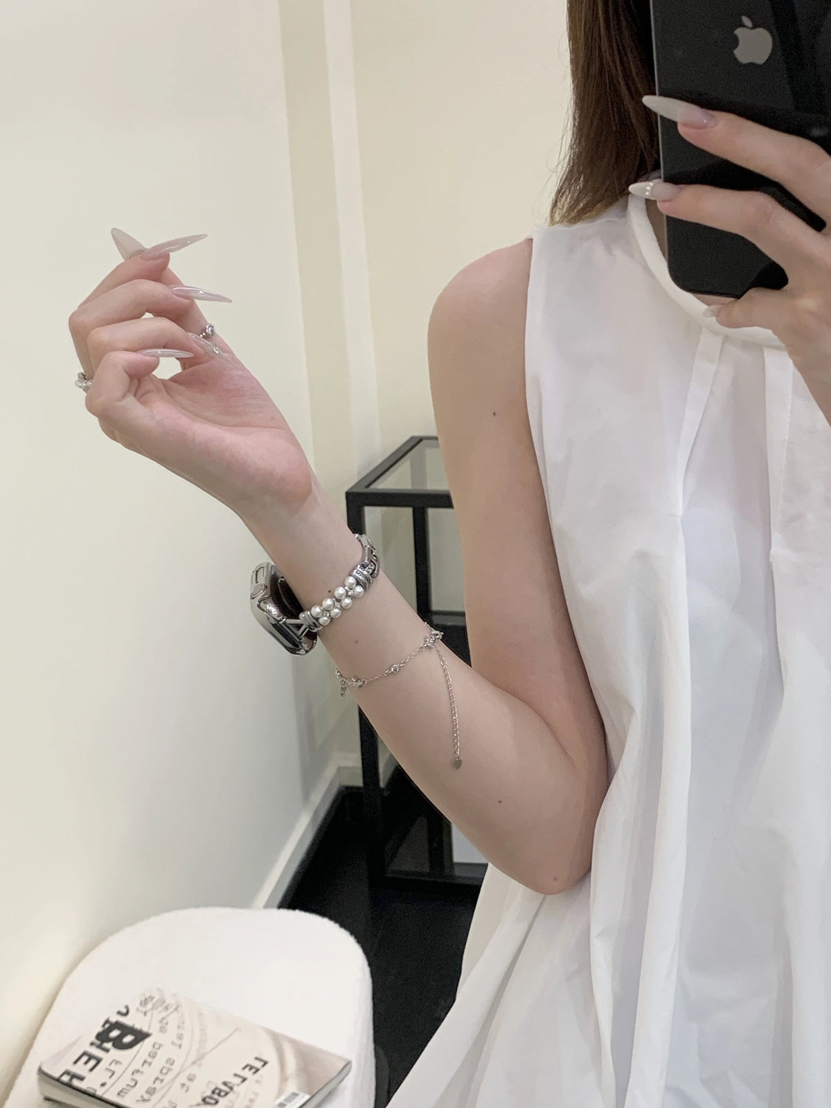 Pearl Knot Metal Watch Strap [NSSCHSYO]