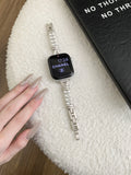Pearl Knot Metal Watch Strap [U6GT2GRT]