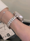 Pearl Knot Metal Watch Strap [2UK4W7IU]
