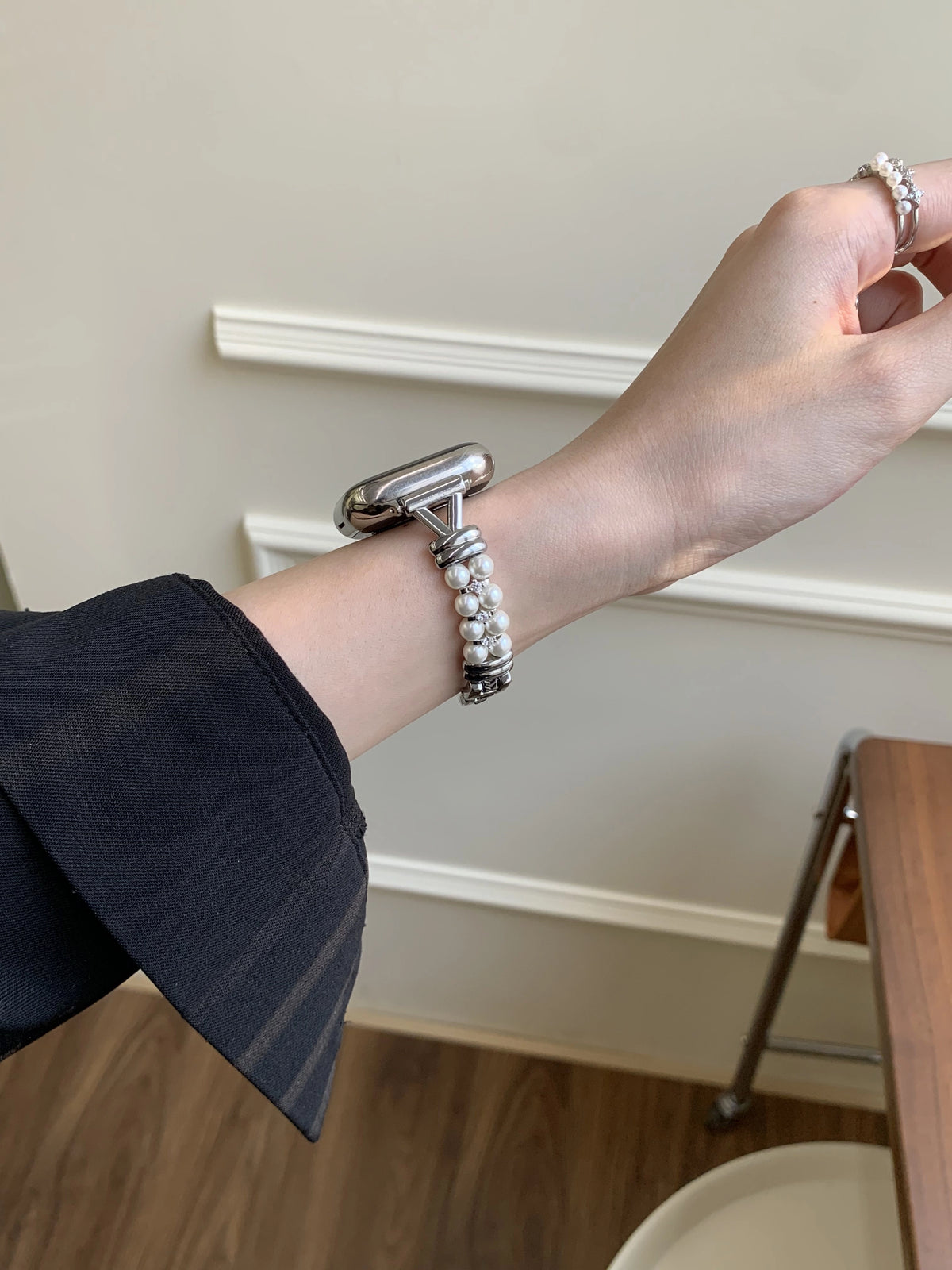 Pearl Knot Metal Watch Strap [TBW6X3QZ]