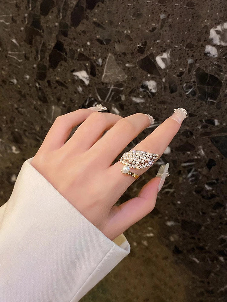 Pearl Wing Open Ring [776BGETR]