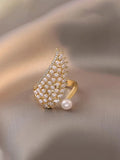 Pearl Wing Open Ring [776BGETR]