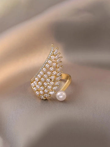 Pearl Wing Open Ring [776BGETR]
