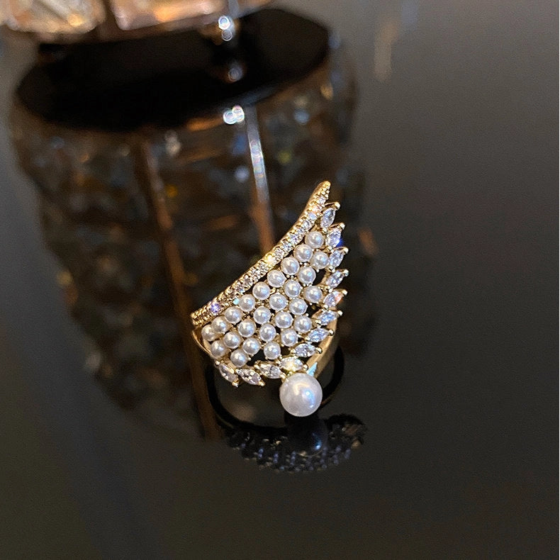 Pearl Wing Open Ring [WH3P8YGQ]