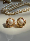Pearl Woven Clip-On Earrings [OHUCFHXD]