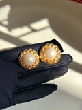 Pearl Woven Clip-On Earrings [GCC9HBT1]