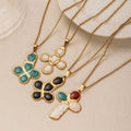 Pebble Cross Pendant Necklace [544OIFAM]