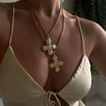 Pebble Cross Pendant Necklace [C7L9YS60]