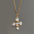 Pebble Cross Pendant Necklace [IQKWQW5O]