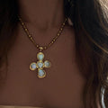Pebble Cross Pendant Necklace [884QMR1Y]