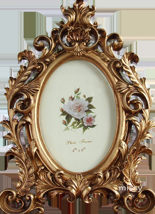 Perl Gilded Oval Frame [W6192YL5]