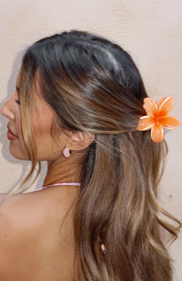Missy Jewelry Phaedra Gilded Floral Hair Clip - Peach