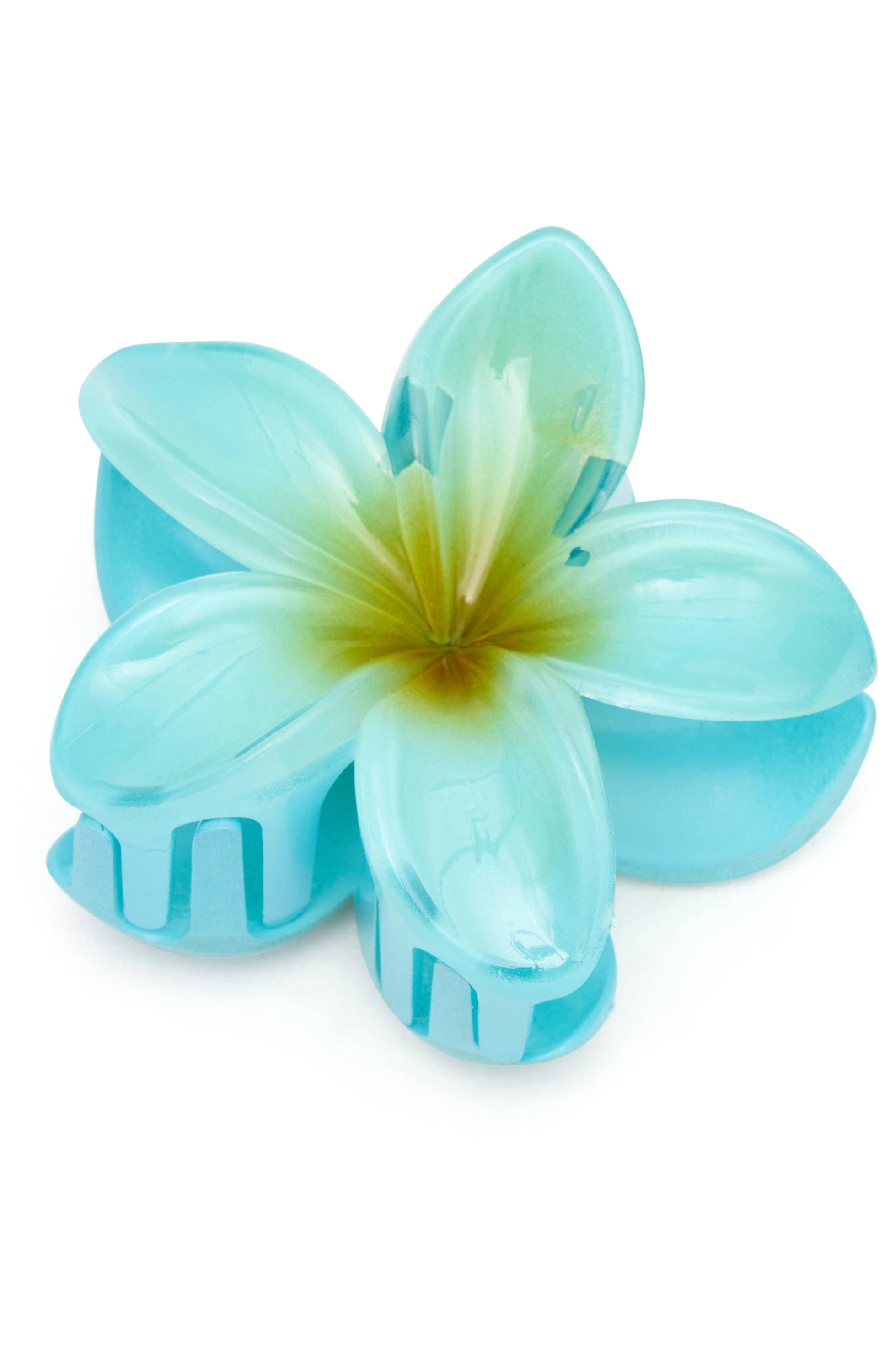 Missy Jewelry Phaedra Gilded Floral Hair Clip - Sky Blue