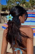 Missy Jewelry Phaedra Gilded Floral Hair Clip - Sky Blue