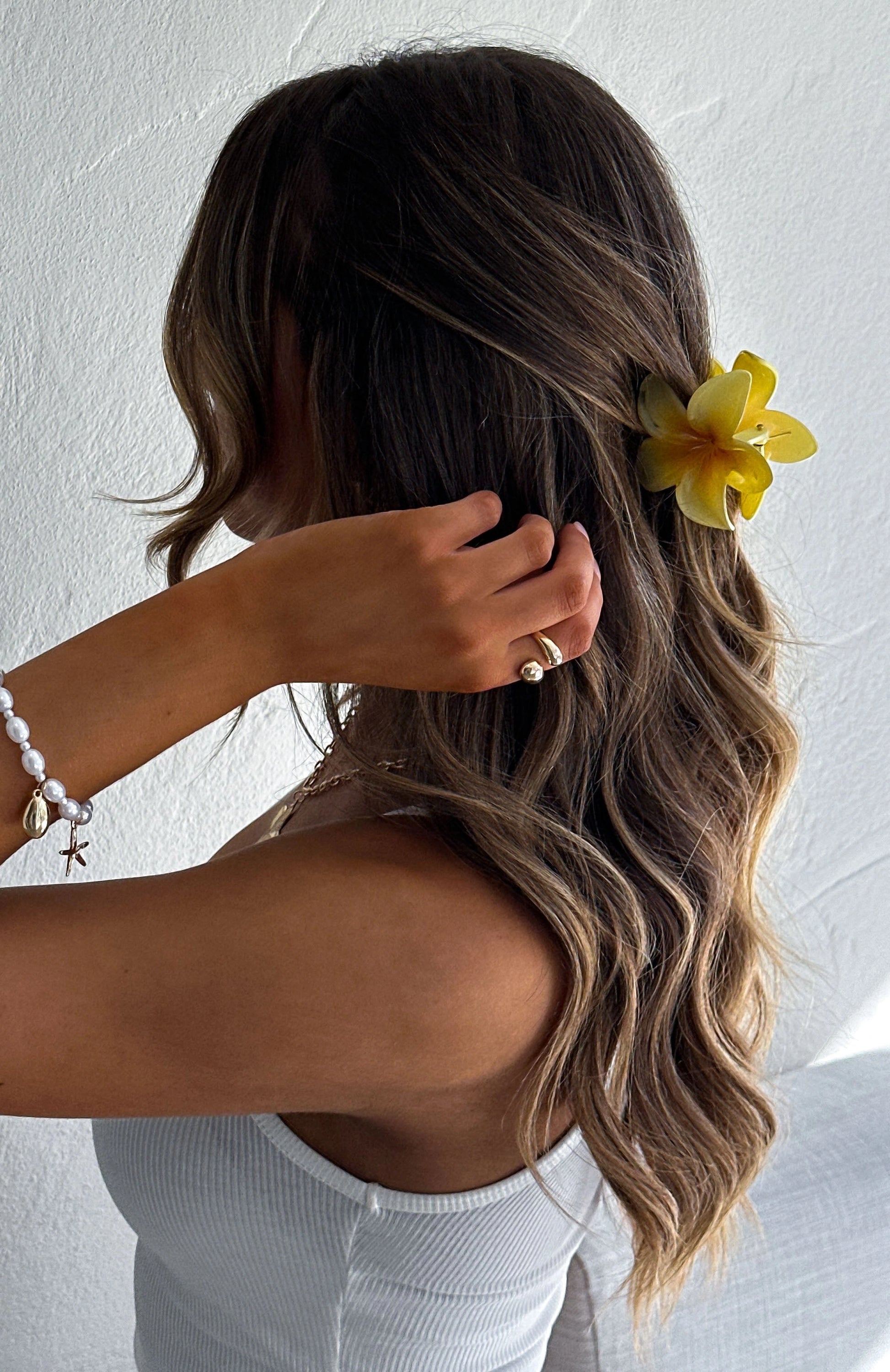Missy Jewelry Phaedra Gilded Floral Hair Clip - Yellow