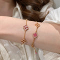 Pink Clover Pendant Necklace [ZWLT7T1H]