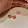 Pink Clover Pendant Necklace [1XYYT5D4]